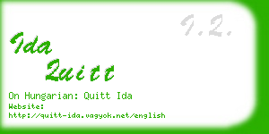 ida quitt business card